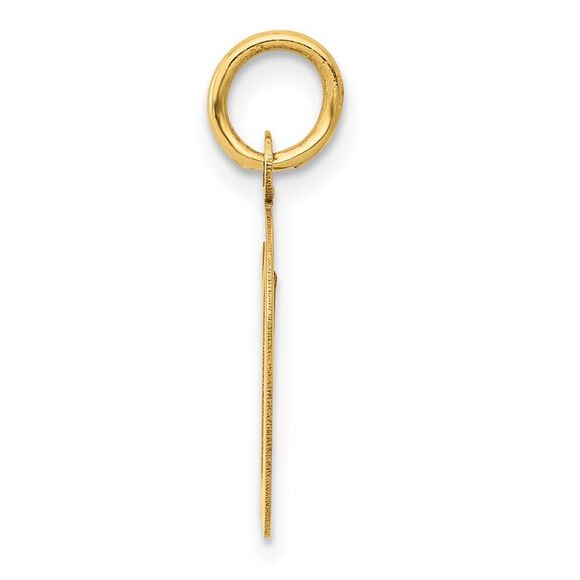 14k Yellow Gold, Madison Collection, Medium Script Initial D Pendant - Picture 2 of 5